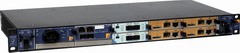 TORNADO-MTCA� modular DSP system with four M/S TORNADO-A6678� DSP AMC-modules and two T/AX-DSFPX network AMC-modules in 19" 1U 6-slot MicroTCA� chassis with 10GbE backplane switch
